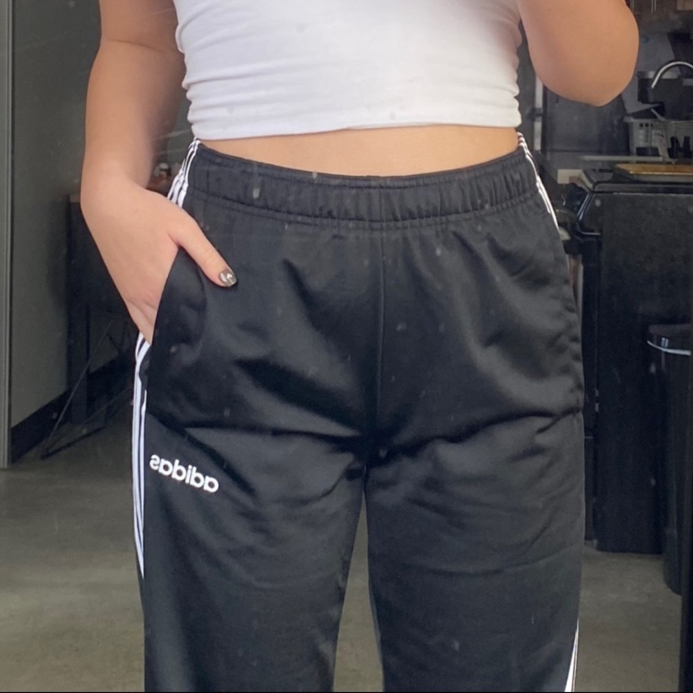 Adidas straight leg track pants